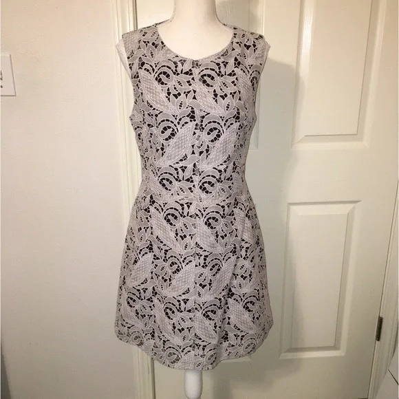 h&m sleeveless lace dress Women's Black Lace-Trimmed Slip Dress
